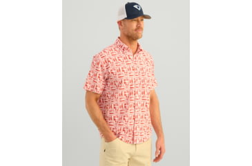 Image of HUK Performance Fishing Kona Printed Short Sleeve Shirt - Mens, Channel Marker2, Extra Large, H1500212-625-XL