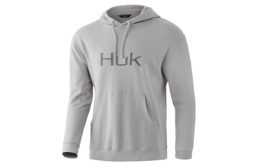 Image of HUK Performance Fishing Logo Hoodie - Men's, Oyster, 2XL, H1300075-052-XXL