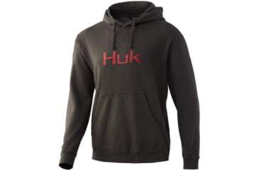 Image of HUK Performance Fishing Logo Hoodie - Men's, Volcanic Ashf22, Extra Large, H1300075-017-XL