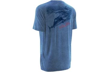 Image of HUK Performance Fishing Mens KScott On the Dredge Tee, Heather Carolina Blue, H1000069HCBS