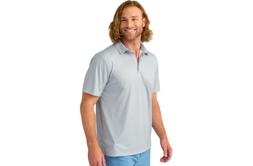 Image of HUK Performance Fishing Pursuit Novelty Polo - Mens, Harbor Mist, Extra Large, H1200633-034-XL