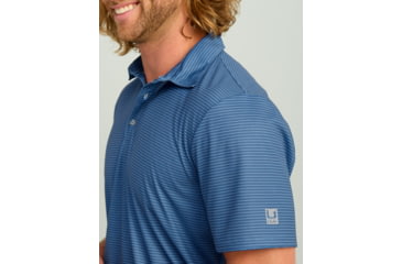 Image of HUK Performance Fishing Pursuit Novelty Polo - Mens, Quiet Harbor, Small, H1200633-445-S
