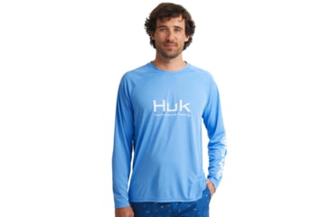 Image of HUK Performance Fishing Pursuit Performance Long Sleeve Crew - Mens, Marolina Blue, Medium, H1200524-420-M