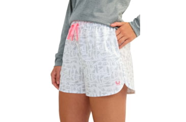Image of HUK Performance Fishing Pursuit Printed Volley Short - Womens, Harbor Mist, Extra Small, H6200073-034-XS