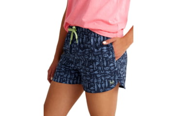 Image of HUK Performance Fishing Pursuit Printed Volley Short - Womens, Naval Academy 2, Extra Small, H6200073-401-XS