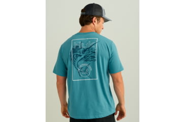 Image of HUK Performance Fishing Sail Away Tee - Mens, Storm Blue, Large, H1000519-394-L