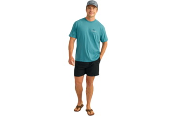 Image of HUK Performance Fishing Sail Away Tee - Mens, Storm Blue, Large, H1000519-394-L