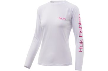 Image of HUK Performance Fishing Schooled Pursuit Graphic T-Shirt - Womens, White, Medium, H6120023-100-M
