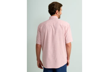 Image of HUK Performance Fishing Tide Point Break Short Sleeve Minicheck Shirt - Mens, Scarlet Blaze, 3XL, H1500151-621-XXXL