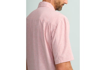 Image of HUK Performance Fishing Tide Point Break Short Sleeve Minicheck Shirt - Mens, Scarlet Blaze, 3XL, H1500151-621-XXXL