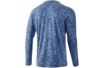 Image of HUK Performance Fishing Waypoint Running Lakes L/S Shirt - Men's, Titanium Blue, XL, H1200444-428-XL