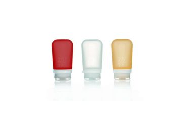Image of Humangear GoToob+ 3-Pack, 2.5oz, Clear/Red/Orange, Clear/Red/Orange, HG-31575