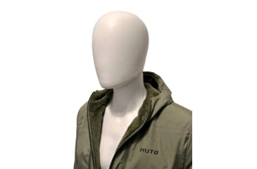 Image of Huto Lifestyle Fuzzy Fleece Hoodie w/Nylon Outer Shell, Ranger Green, Large, FUZYFLCE-HDIE-RNGGRN-L