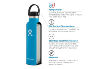 Image of Hydro Flask 24 oz Standard Mouth Bottle w/Flex Cap, Snapper, S24SX604