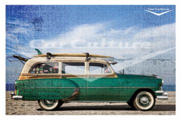 Image of iCanvas 'Boss' - Beach Boys' 1950's Chevrolet DeLuxe Woodie Surfer W by Car Culture Canvas Print, Multi, 18x12 CCU29-1PC3-18x12