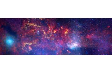 Image of iCanvas Center of the Milky Way Galaxy, Chandra/Hubble/Spitzer, by NASA Canvas Print, Multi, 36x12, 11103-1PC3-36x12