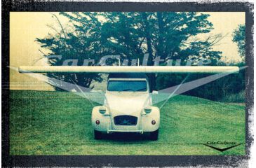 Image of iCanvas Citroen 2CV Airplane by Car Culture Canvas Print, Multi, 18x12 CCU33-1PC3-18x12