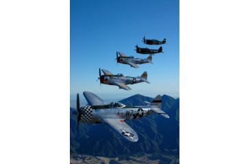 Image of iCanvas Formation Of P-47 Thunderbolts Flying Over Chino, California by Stocktrek Images Canvas Print, Multi, 18x12 TRK403-1PC3-18x12