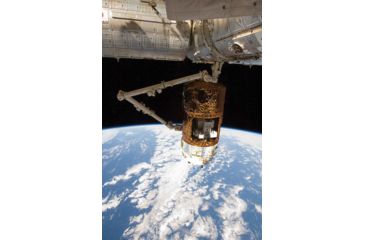 Image of iCanvas The Japanese H-II Transfer Vehicle In The Grasp Of Canadarm2 by Stocktrek Images Canvas Print, Multi, 18x12 TRK1724-1PC3-18x12