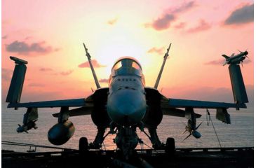Image of iCanvas The Sun Rises On An F/A-18 Hornet by Stocktrek Images Canvas Print, Multi, 18x12 TRK972-1PC3-18x12