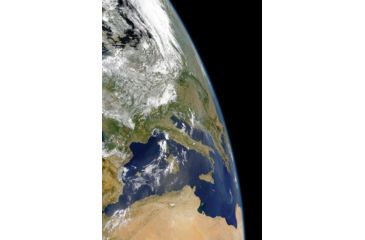 Image of iCanvas View Of The Western Mediterranean With Visible Smoke In The by Stocktrek Images Canvas Print, Multi, 18x12 TRK1764-1PC3-18x12