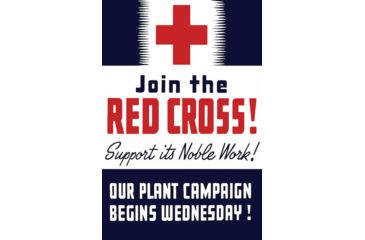 Image of iCanvas Vintage WWII Propaganda Poster Featuring A Red Cross by Stocktrek Images Canvas Print, Multi, 18x12 TRK121-1PC3-18x12