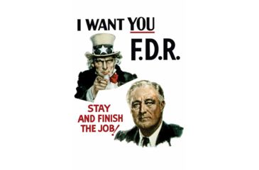 Image of iCanvas WWII Poster Of Uncle Sam And President Franklin Roosevelt by Stocktrek Images Canvas Print, Multi, 18x12 TRK169-1PC3-18x12
