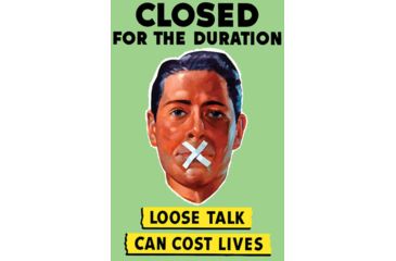 Image of iCanvas WWII Poster Showing The Head Of A Man With His Mouth Taped S by Stocktrek Images Canvas Print, Multi, 18x12 TRK178-1PC3-18x12