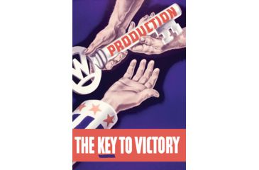Image of iCanvas WWII Propaganda Poster Of Someone Giving A Large Key To The by Stocktrek Images Canvas Print, Multi, 18x12 TRK194-1PC3-18x12