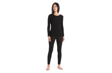 Image of Icebreaker 175 Everyday Long Sleeve Crewe Thermal Top - Womens, Black, Extra Small, IB104471001XS