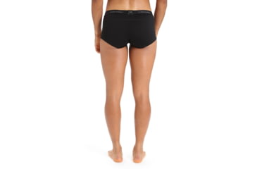 Image of Icebreaker 200 Oasis Thermal Boy Shorts - Womens, Black, Extra Small, IB104467001XS