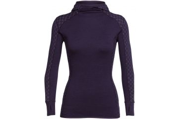 Image of Icebreaker Affinity Thermo Hooded Pullover - Women's-Burgundy Heather-Large