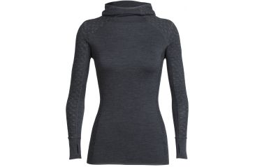 Image of Icebreaker Affinity Thermo Hooded Pullover - Women's-Jet Heather-Medium