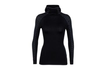 Image of Icebreaker Affinity Thermo Hooded Pullover - Womens, Black, Small, 103892-002-S