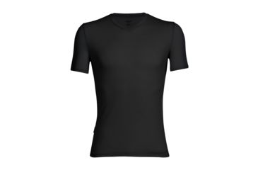 Image of Icebreaker Anatomica Short Sleeve V Neck T-Shirt - Men's, Black, Small, IB103661001S