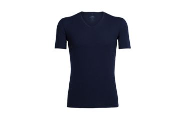 Image of Icebreaker Anatomica Short Sleeve V, Midnight Navy, XL, 103661403XL