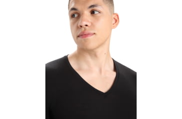 Image of Icebreaker Anatomica Short Sleeve V Neck T-Shirt - Men's, Black, Extra Small, IB103661001XS