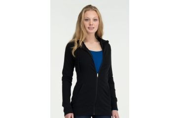Image of Icebreaker Crush Long Sleeve Hood Clearance - Women's-Black-Small