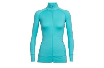 Image of Icebreaker Fluid Zone Long Sleeve Zip - Women's, Lagoon, Medium, 104150402M