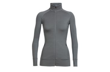 Image of Icebreaker Fluid Zone Long Sleeve Zip - Women's, Metal/Dew, Extra Large, 104150001XL
