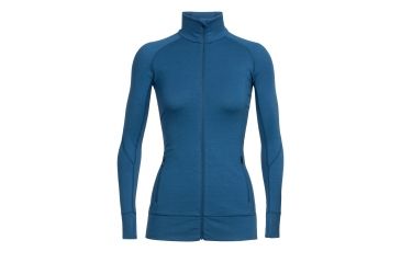 Image of Icebreaker Fluid Zone Long Sleeve Zip - Women's, Prussian Blue/Midnight Navy, Large, 104150401L