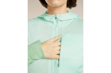 Image of Icebreaker Merino Blend 200 RealFleece Descender Long Sleeve Zip Hoodie - Womens