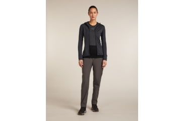 Image of Icebreaker Merino Blend 200 RealFleece Descender Long Sleeve Zip Hoodie - Womens