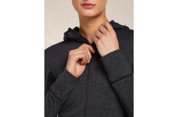 Image of Icebreaker Merino Blend 200 RealFleece Descender Long Sleeve Zip Hoodie - Womens