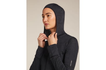 Image of Icebreaker Merino Blend 200 RealFleece Descender Long Sleeve Zip Hoodie - Womens
