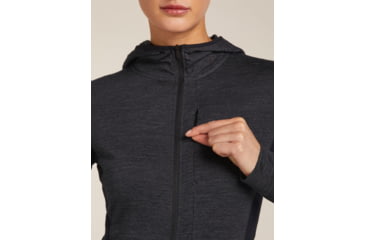 Image of Icebreaker Merino Blend 200 RealFleece Descender Long Sleeve Zip Hoodie - Womens