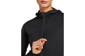 Image of Icebreaker Merino Blend 300 RealFleece Descender Long Sleeve Zip Hoodie - Womens