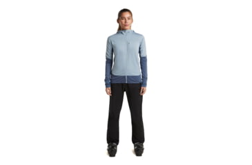 Image of Icebreaker Merino Blend 300 RealFleece Descender Long Sleeve Zip Hoodie - Womens