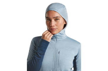 Image of Icebreaker Merino Blend 300 RealFleece Descender Long Sleeve Zip Hoodie - Womens