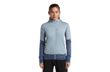 Image of Icebreaker Merino Blend 300 RealFleece Descender Long Sleeve Zip Hoodie - Womens